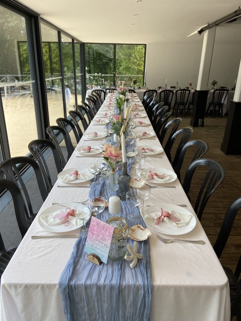 Table mariage décoré