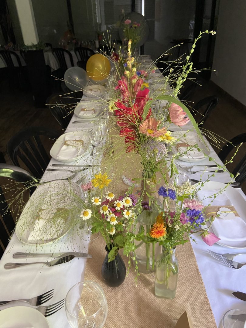 Table mariage décoré