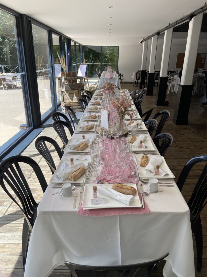 Table mariage décoré