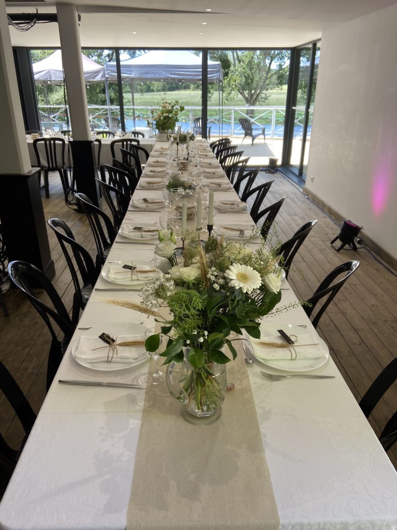 Table mariage décoré